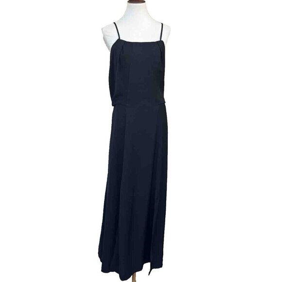 Six.Crisp.Days Nasty Gal Women's Black Deuces Are Wild Crepe Maxi Dress size L - Picture 15 of 16